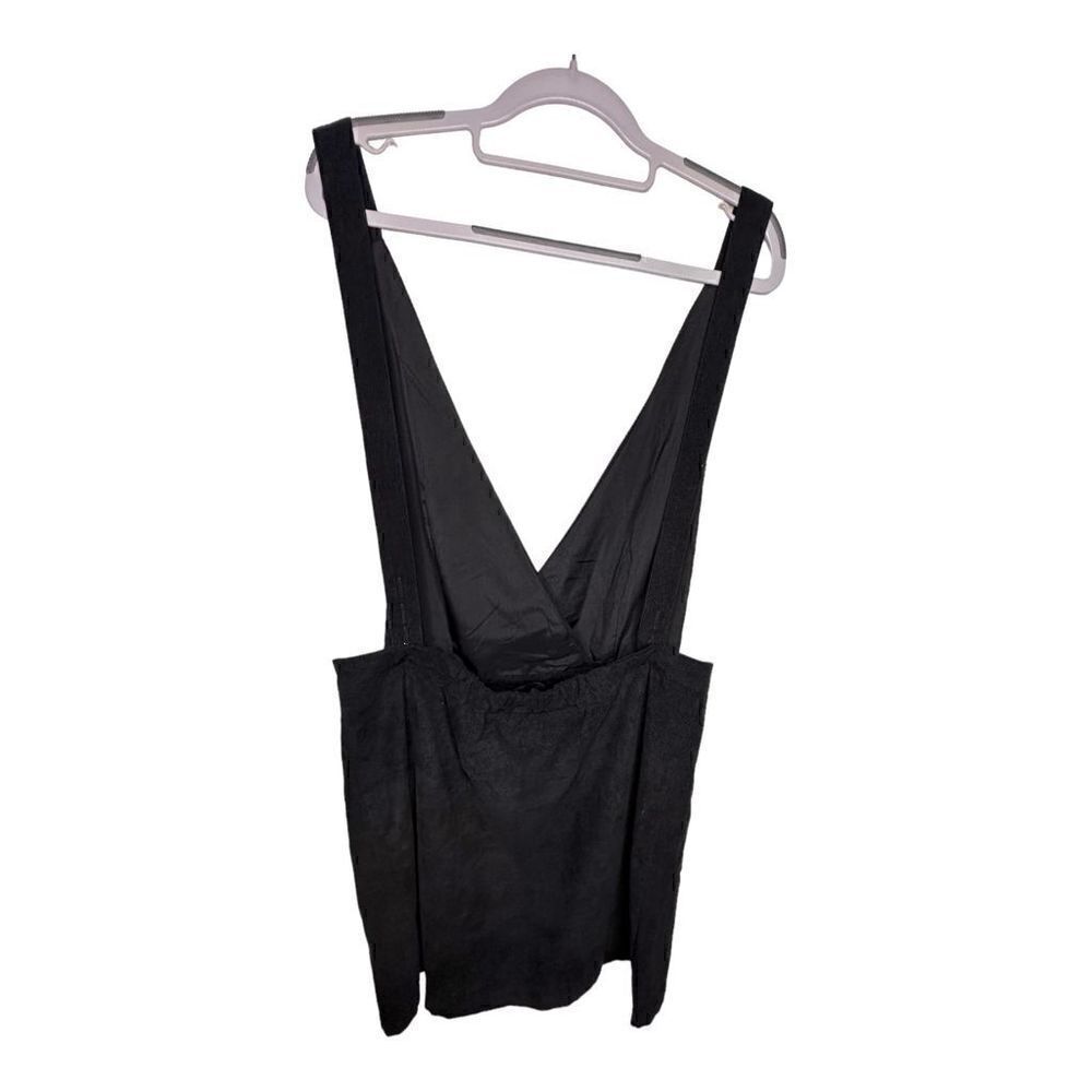 Allegra K Junior's Corduroy V Neck A-Line Bib Overall Pinafore Mini Dress size L - Picture 2 of 13